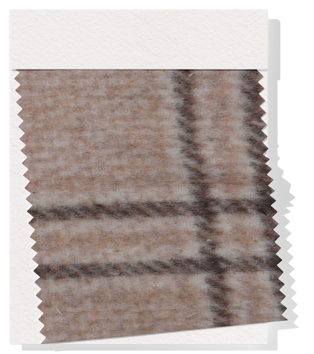 DOUBLE FACED CHECK WOOL $24.00P/M - Sandstone