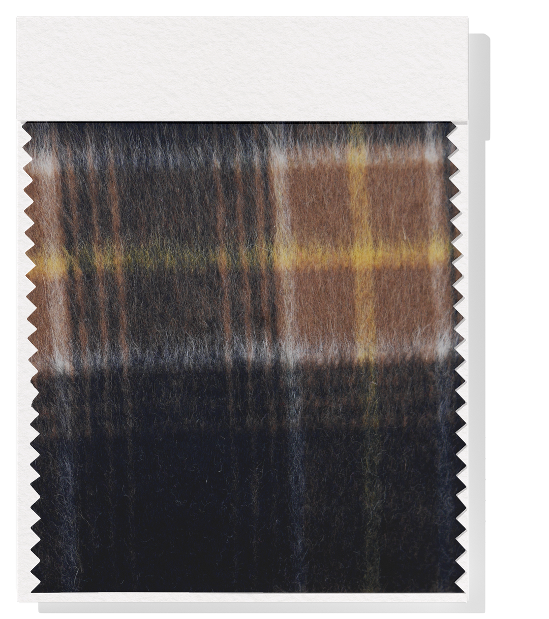 DOUBLE FACED CHECK WOOL $24.00P/M -Tobacco & Gold