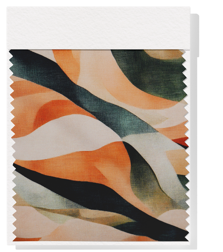 PRINTED RAYON $12.00P/M - Terracotta Flow