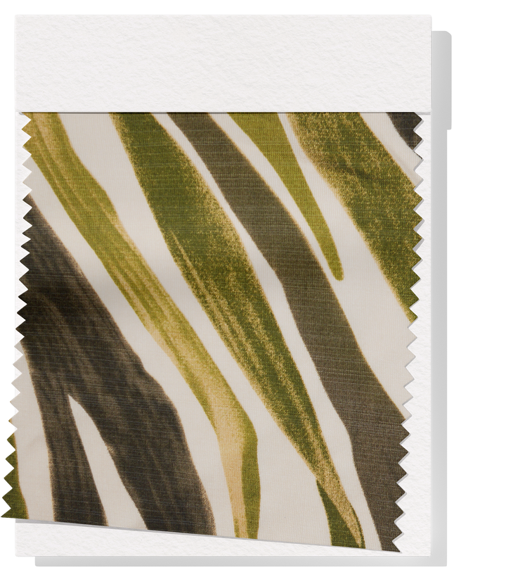 Printed Bamboo Cotton $16.00p/m - Zebra Stripe Green