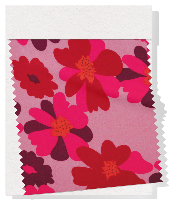 Printed Rayon $12.00p/m - Aubrey Pink