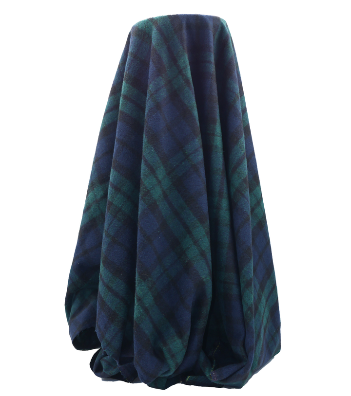 CHECKED WOOL $18.00P/M - Forest Green & Navy Check