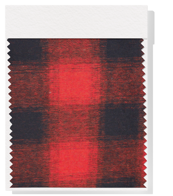 Checked Wool $18.00p/m - Black & Red  (WC7)