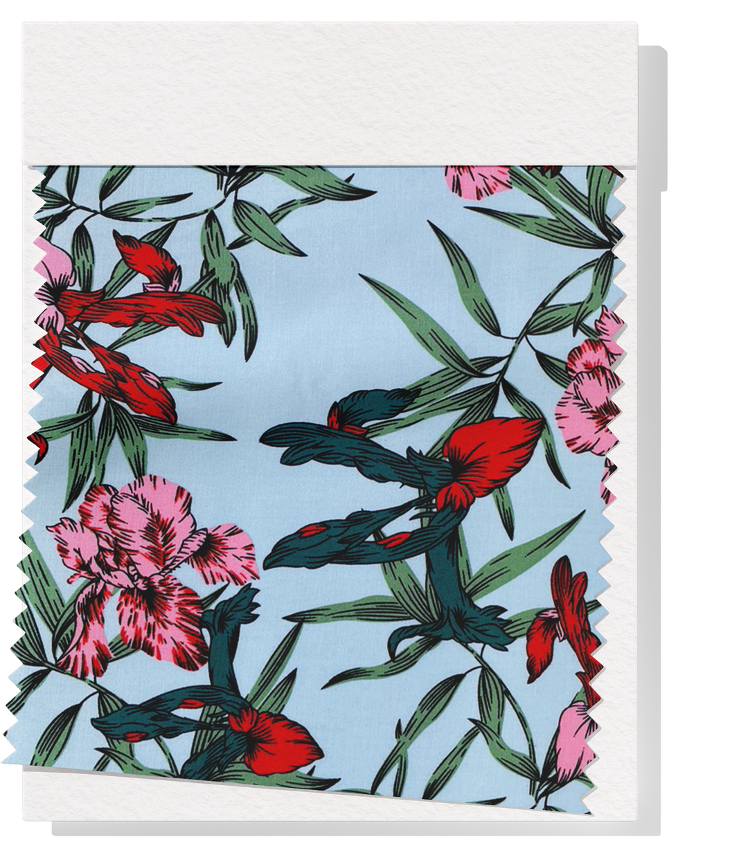 Printed Cotton Sateen $12.00p/m - Mimona Blue  Design #22