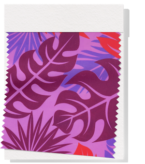 Polyester / Cotton Pacific Print $3.00p/m Design #1 - Purple & Orange