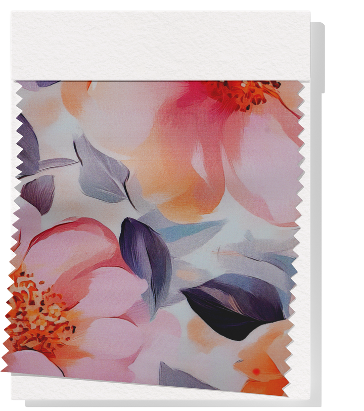 PRINTED RAYON $12.00P/M - Sunset Peony