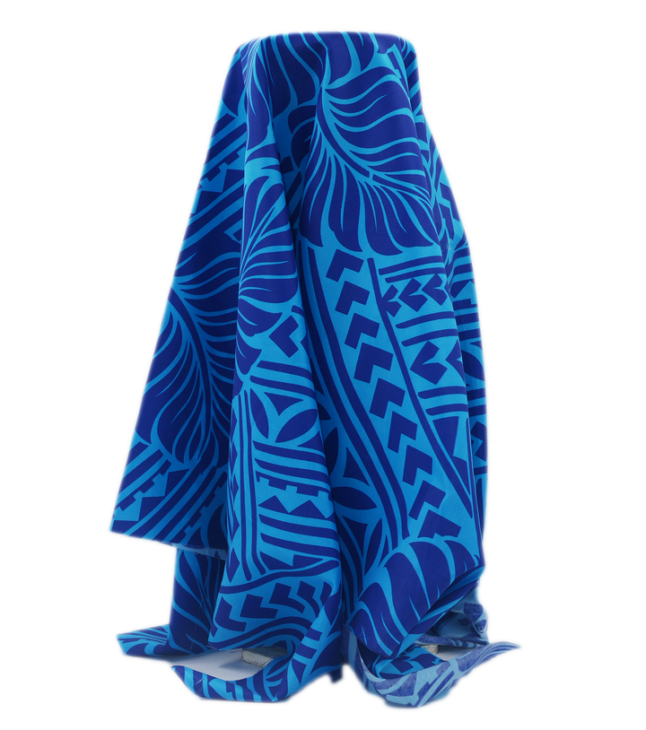 Polyester / Cotton Pacific Print $3.00p/m- Blue (A)