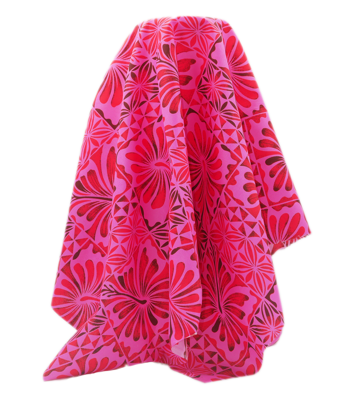 Polyester / Cotton Pacific Print $3.00p/m- Pink (B)