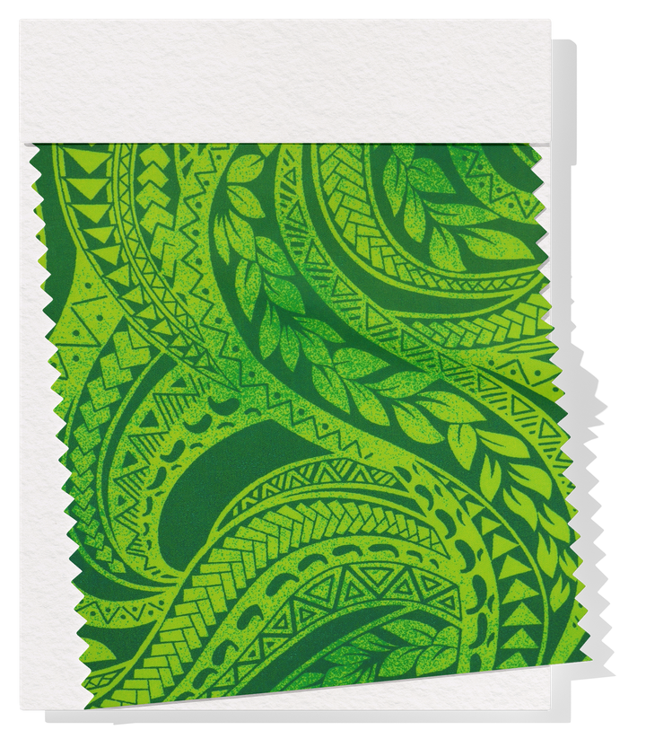Polyester / Cotton Pacific Print $3.00p/m- Green (D)