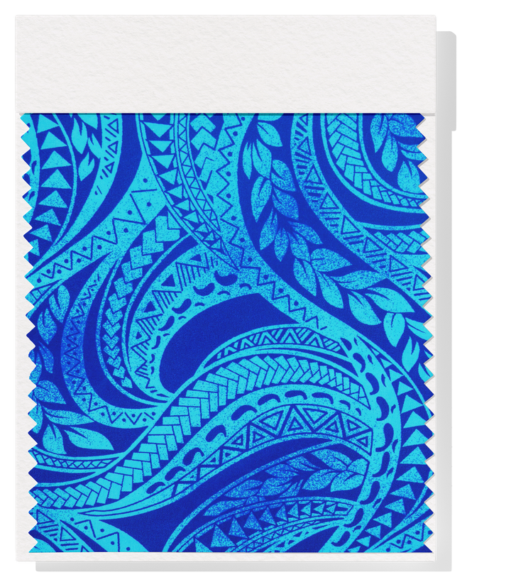 Polyester / Cotton Pacific Print $3.00p/m- Blue (D)