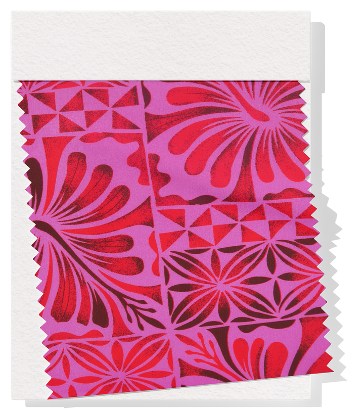 Polyester / Cotton Pacific Print $3.00p/m- Pink (B)