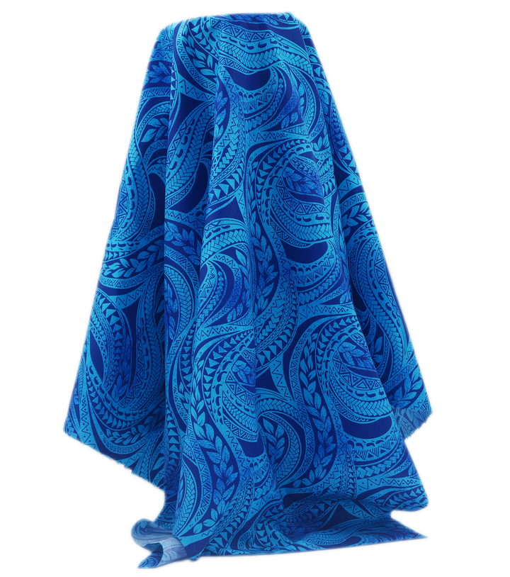 Polyester / Cotton Pacific Print $3.00p/m- Blue (D)