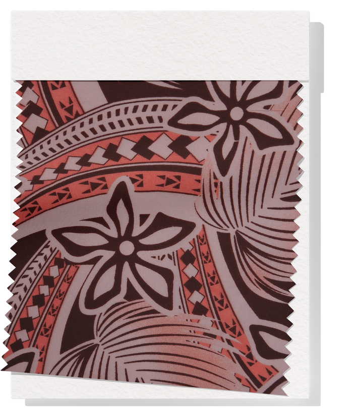 POLYESTER / COTTON PACIFIC PRINT $3.00P/M- Pink & maroon