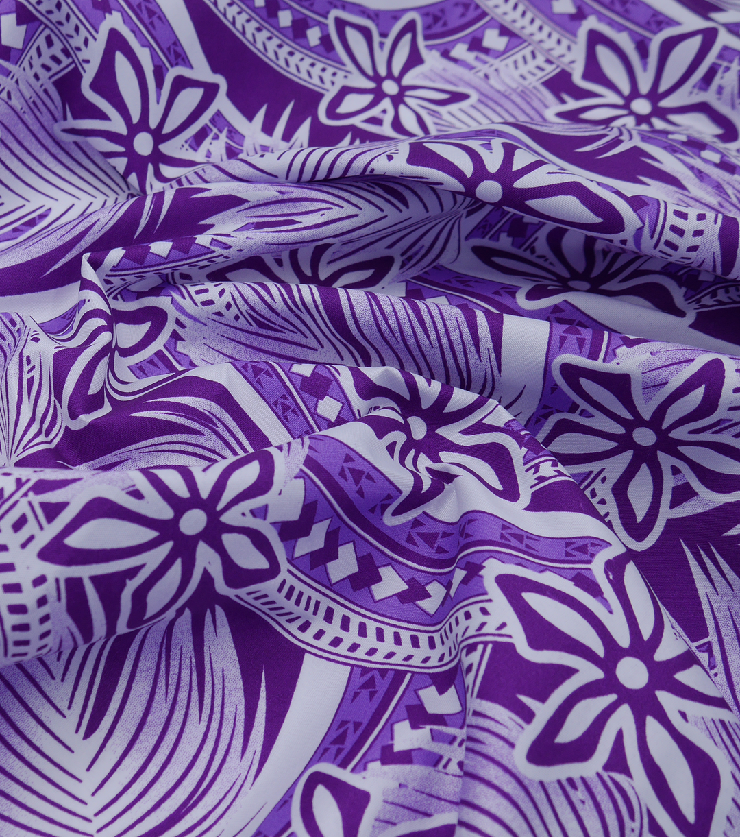POLYESTER / COTTON PACIFIC PRINT $3.00P/M- PURPLE