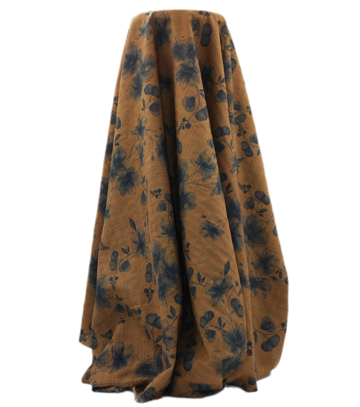 Printed Linen/ Cotton $18.00 p/m - Golden Blossom