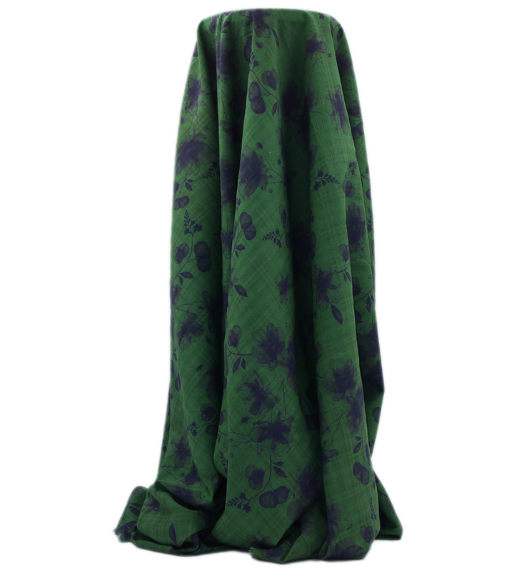 PRINTED LINEN/ COTTON $18.00 P/M - Emerald Bloom