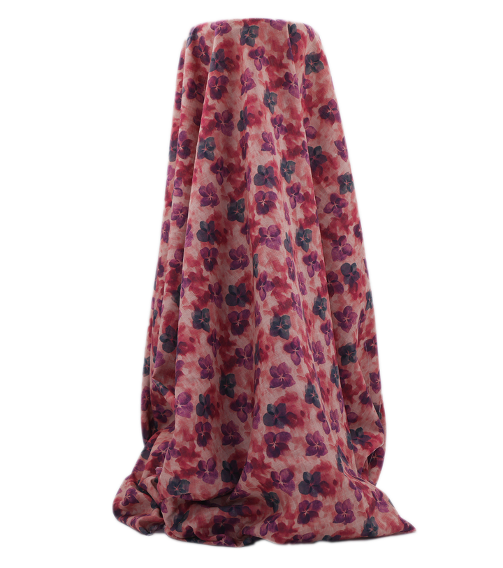 PRINTED LINEN/ COTTON $18.00 P/M - Berry Blossom