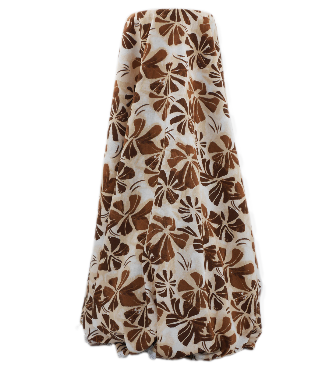 PRINTED BAMBOO / COTTON $18.00P/M - Natural Chestnut Bloom