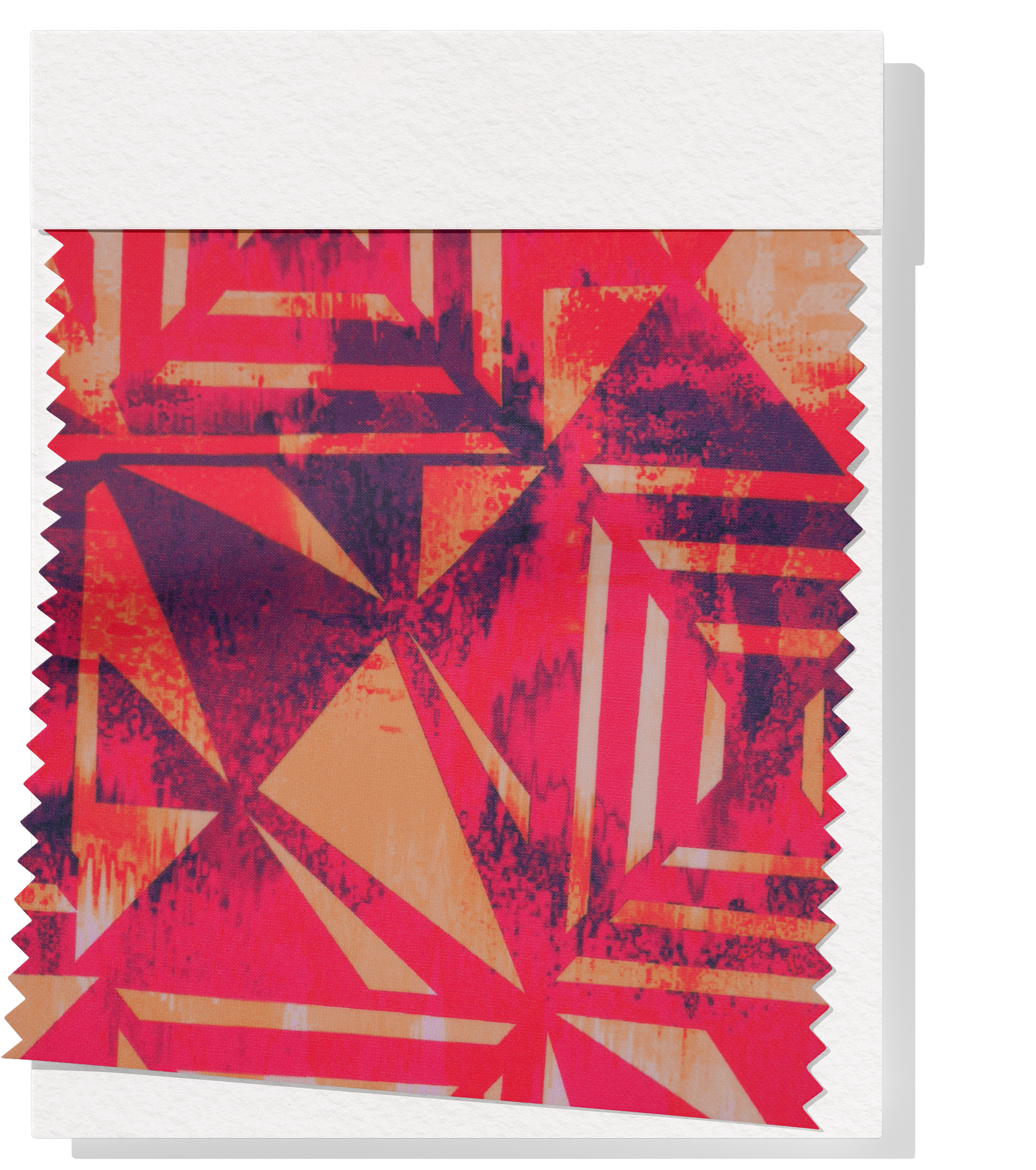 Stretch Polyester Pacific Print $12.00p/m Design #D  Pink & Orange