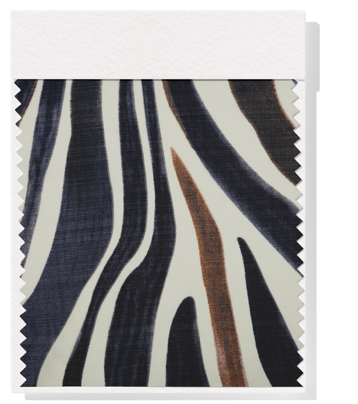 Printed Bamboo Cotton $16.00p/m - Zebra Stripe Black