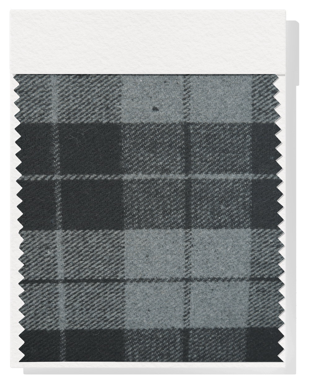CHECKED WOOL $18.00P/M - Ash Storm Check - The Fabric Shop