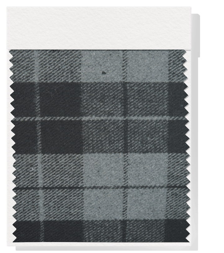 CHECKED WOOL $18.00P/M - Ash Storm Check - The Fabric Shop