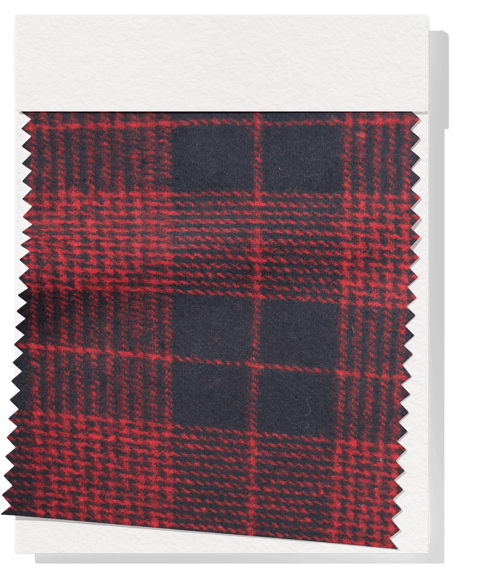 CHECKED WOOL $18.00P/M - Black and Red - The Fabric Shop