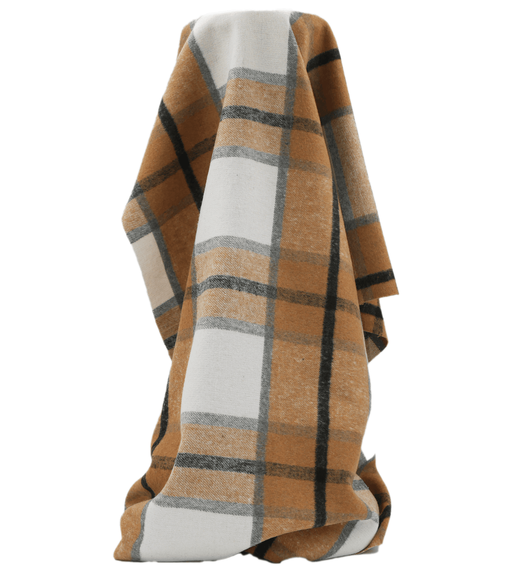 CHECKED WOOL $18.00P/M - Butterscotch Grid - The Fabric Shop