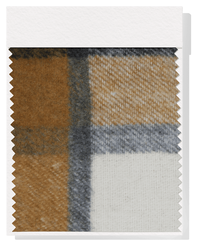 CHECKED WOOL $18.00P/M - Butterscotch Grid - The Fabric Shop