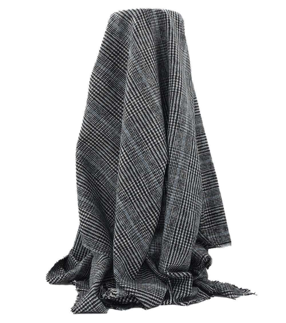 CHECKED WOOL $18.00P/M - Charcoal Glen Check - The Fabric Shop