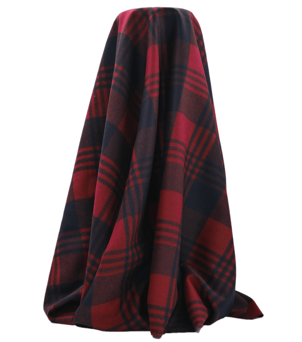 CHECKED WOOL $18.00P/M - Crimson Shadow Plaid - The Fabric Shop