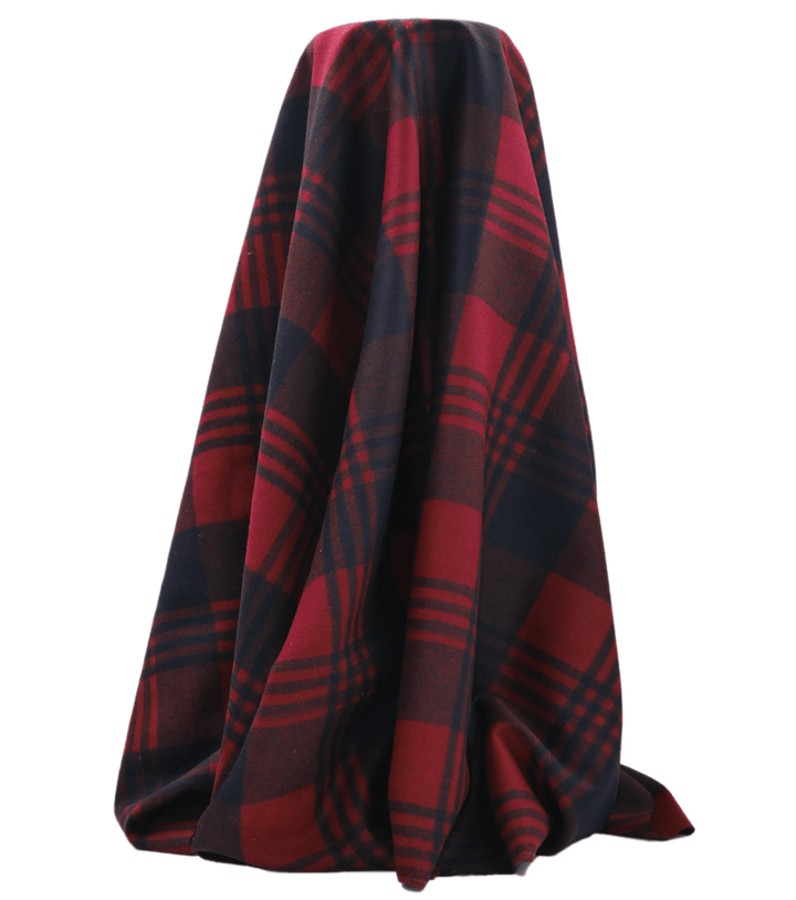 CHECKED WOOL $18.00P/M - Crimson Shadow Plaid - The Fabric Shop