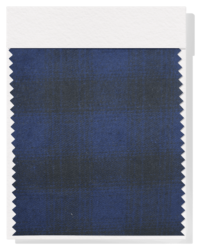 CHECKED WOOL $18.00P/M - Midnight Fade Check - The Fabric Shop