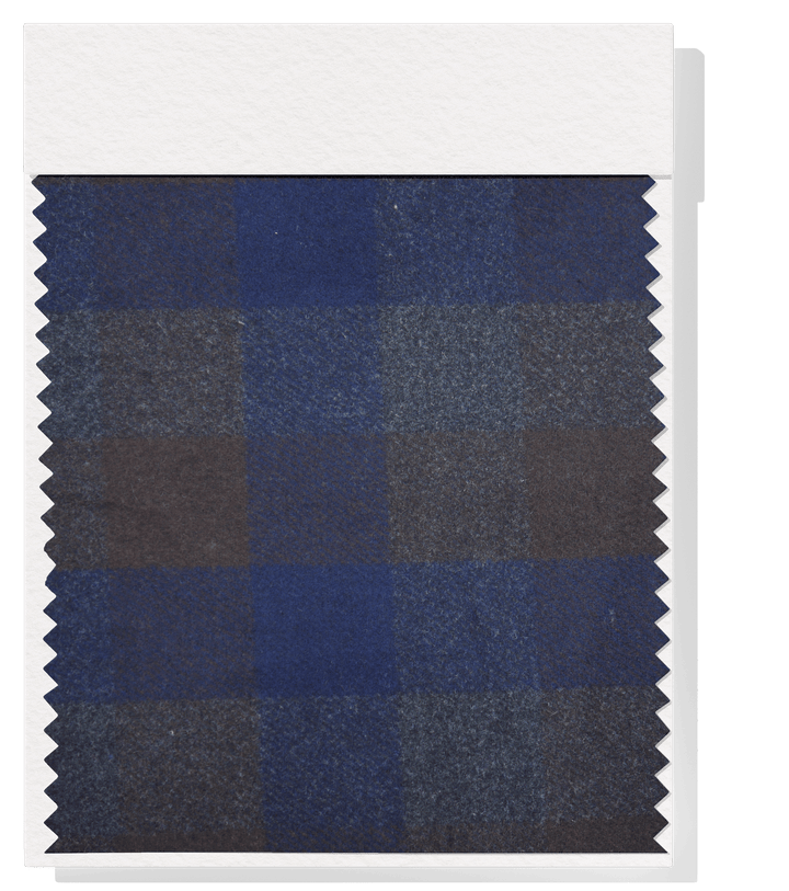 CHECKED WOOL $18.00P/M - Midnight Harbour - The Fabric Shop