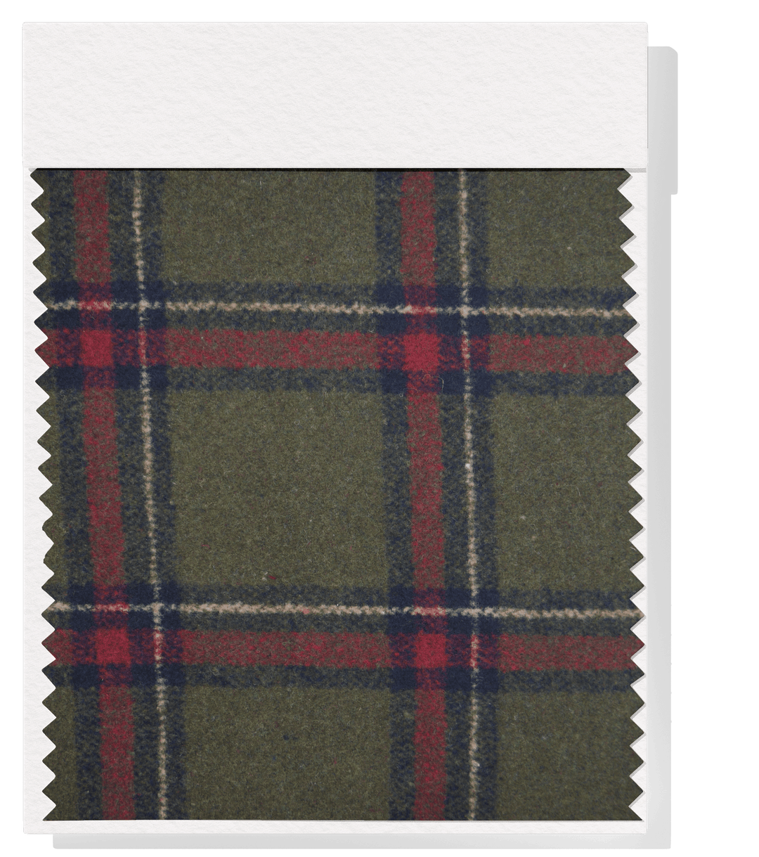 CHECKED WOOL $18.00P/M - Olive &amp; Burgundy Check - The Fabric Shop