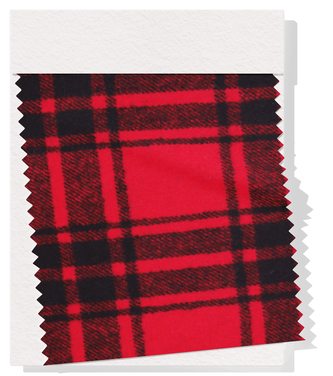 Checked Wool $18.00p/m - Red & Black (WC16) - The Fabric Shop