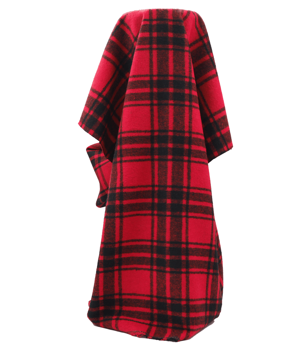 Checked Wool $18.00p/m - Red & Black (WC16) - The Fabric Shop