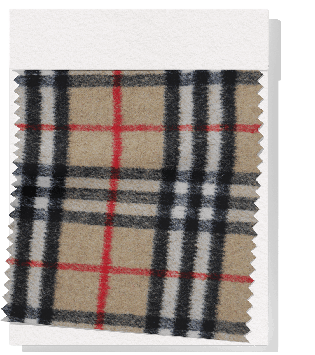 Checked Wool $18.00p/m - Tan, Black, White & Red (WC19) - The Fabric Shop