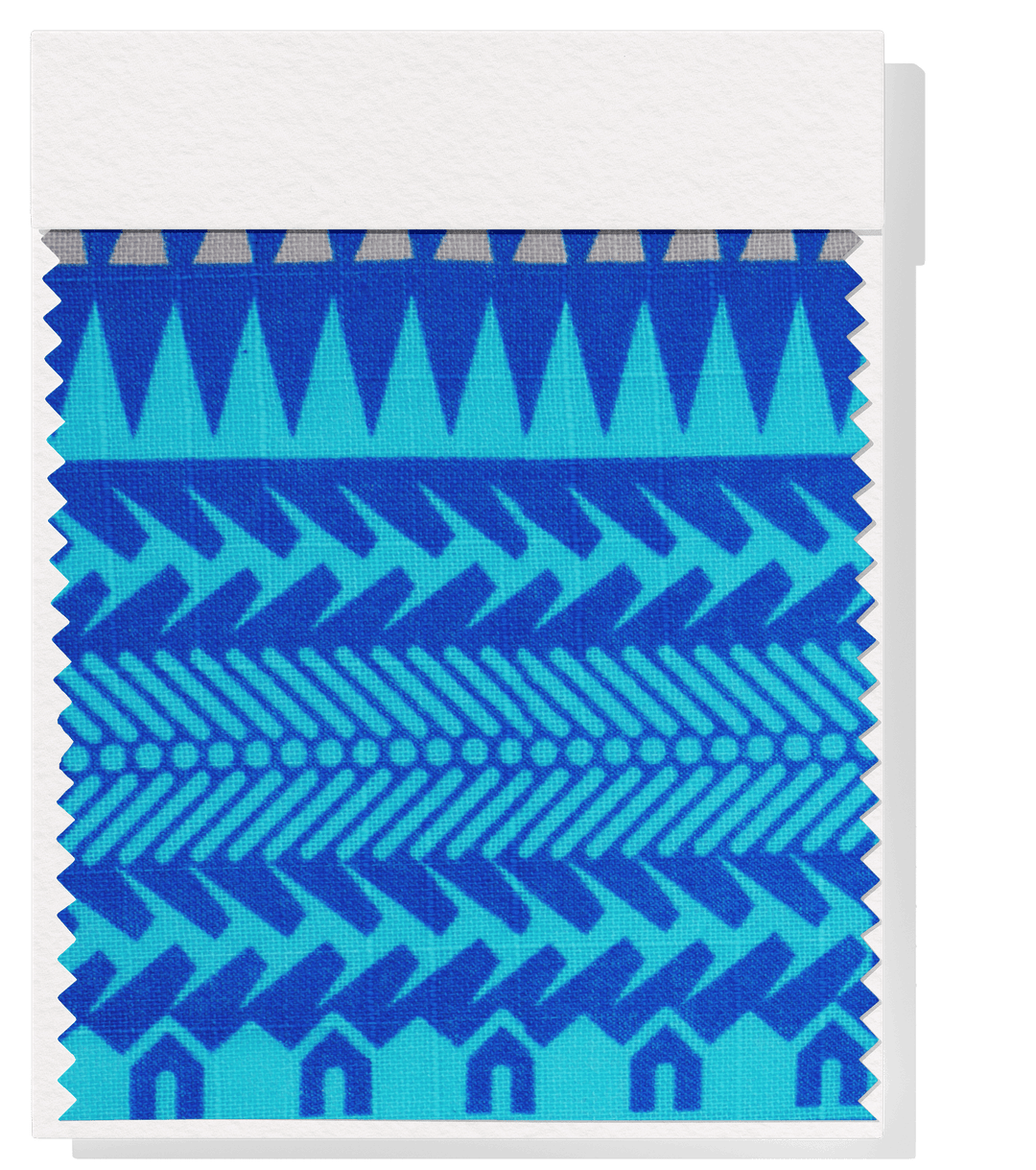 Cotton Dobby Pacific Print $10.00p/m - Design  8 Blue & Beige - The Fabric Shop