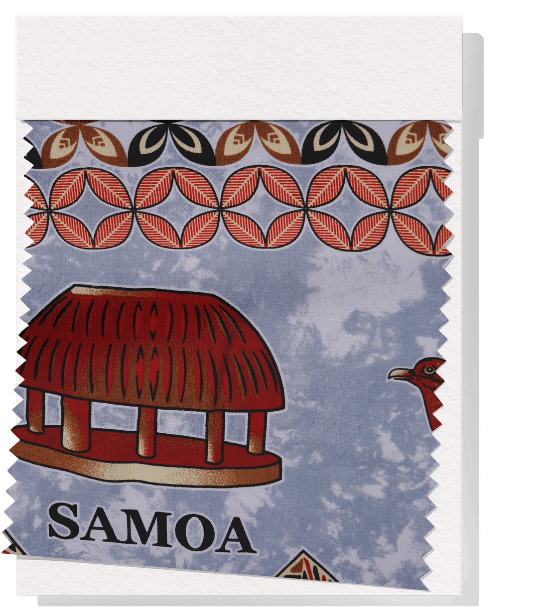 Cotton Dobby Pacific Samoan Print $10.00p/m - Grey - The Fabric Shop