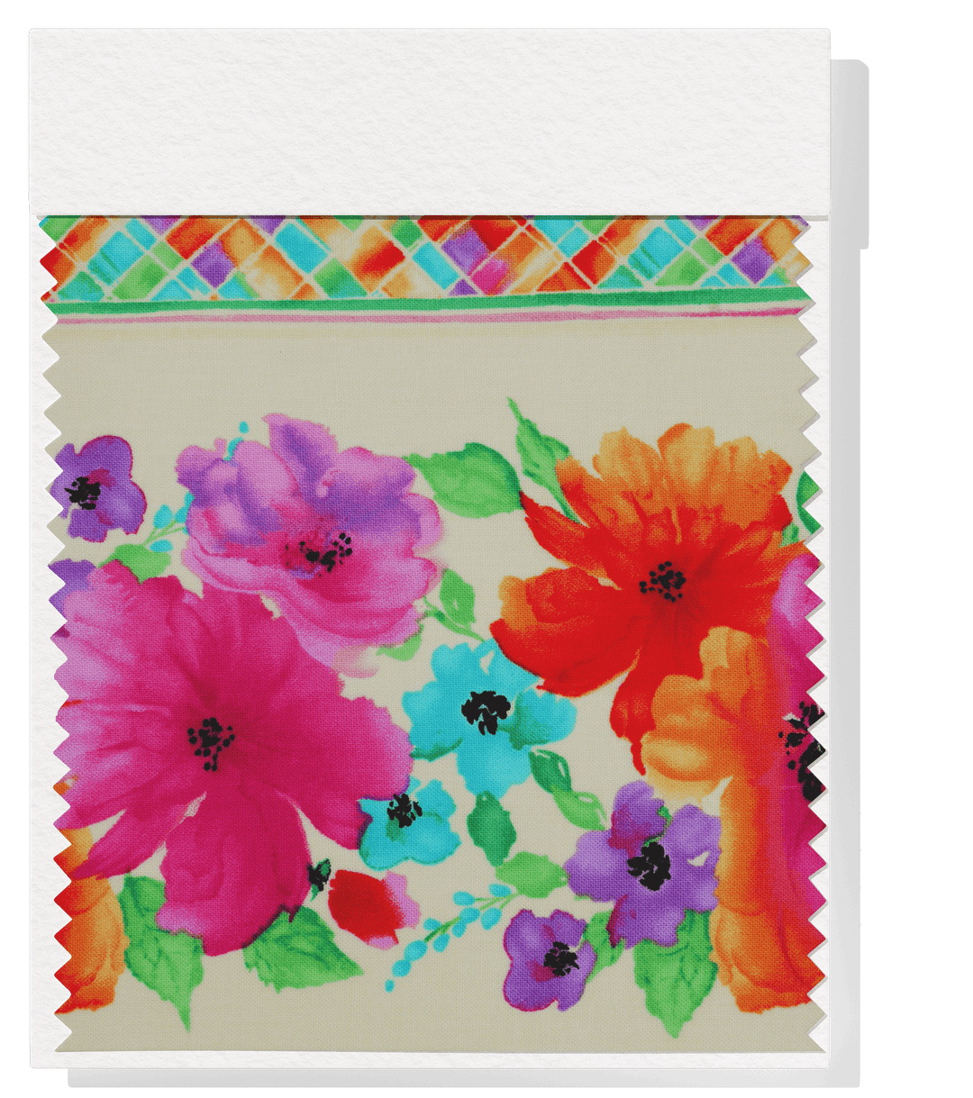 CRAFT COTTON $5.00P/M - Fiesta Floral Border - The Fabric Shop