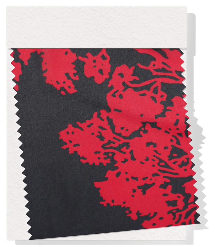 PRINTED POLYESTER $5.00P/M - Crimson Shadow