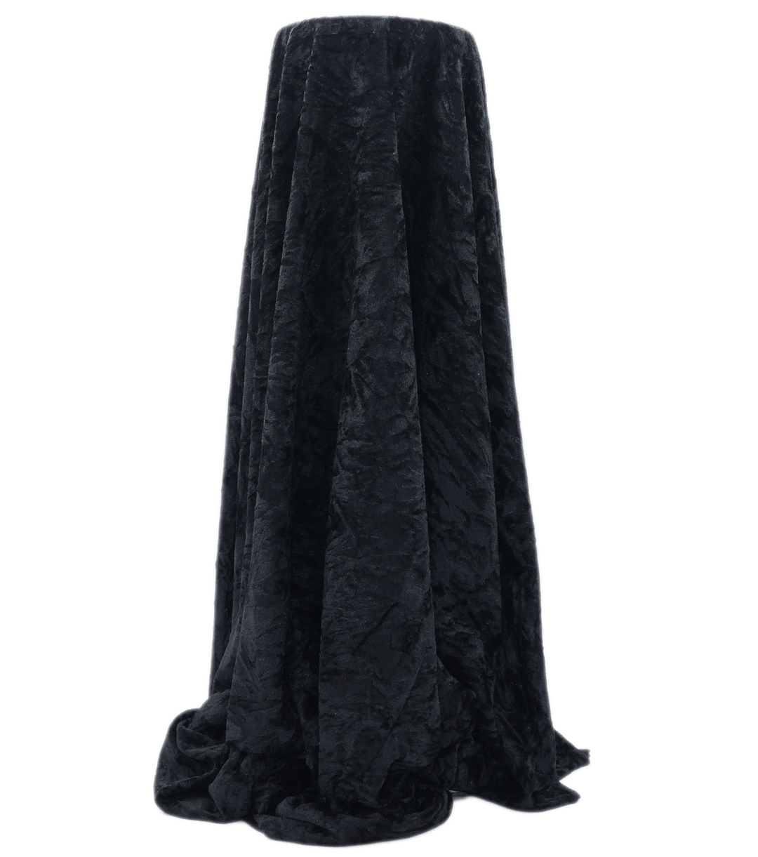 Crushed Velvet $8.00p/m - Black Onyx - The Fabric Shop