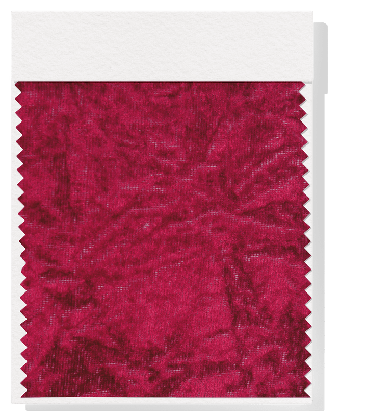 CRUSHED VELVET $8.00P/M - Cherry Red - The Fabric Shop