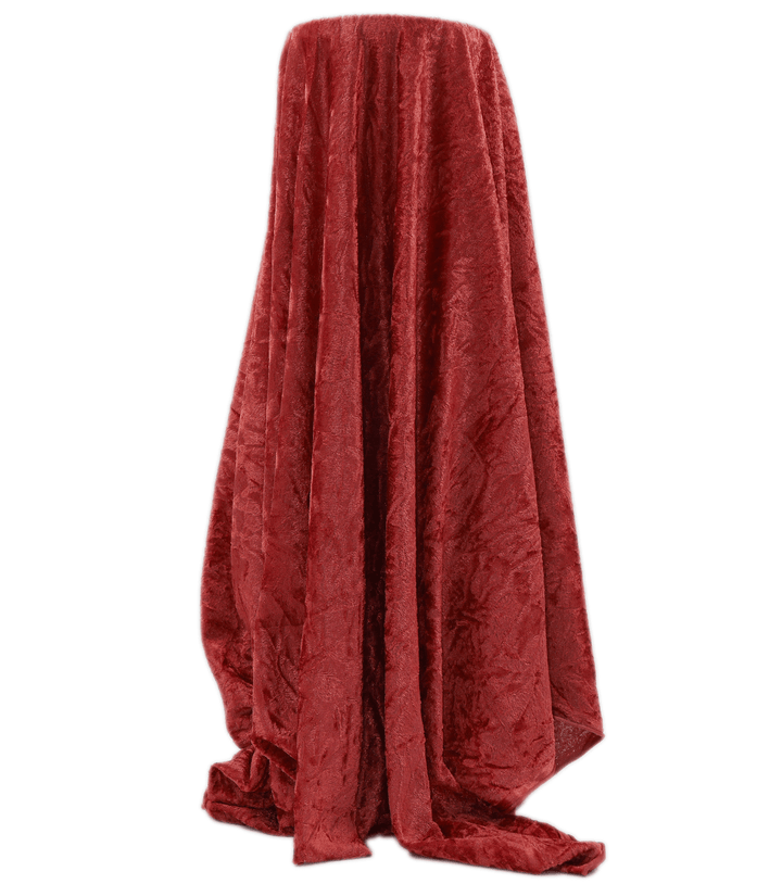 CRUSHED VELVET $8.00P/M - Dark Coral - The Fabric Shop