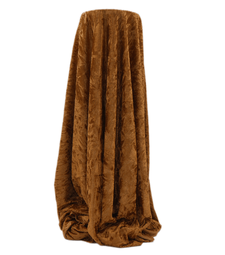 CRUSHED VELVET $8.00P/M - Golden Caramel - The Fabric Shop