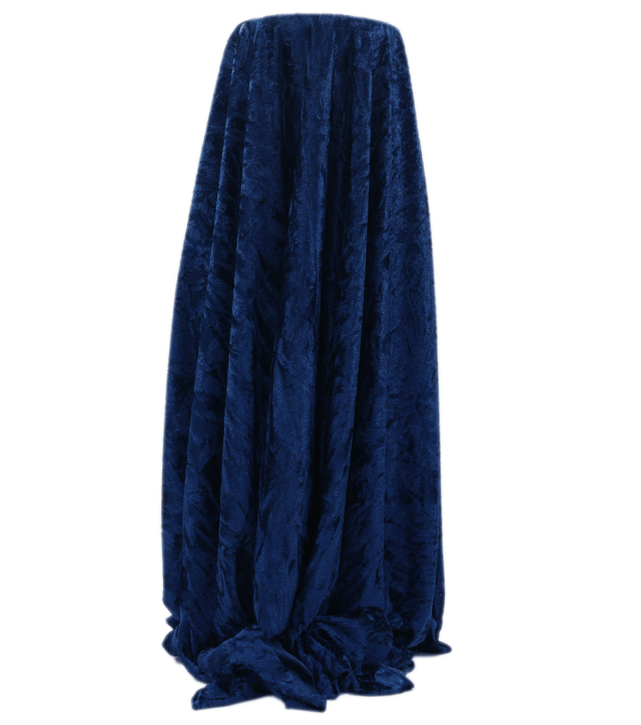CRUSHED VELVET $8.00P/M - Midnight Blue - The Fabric Shop