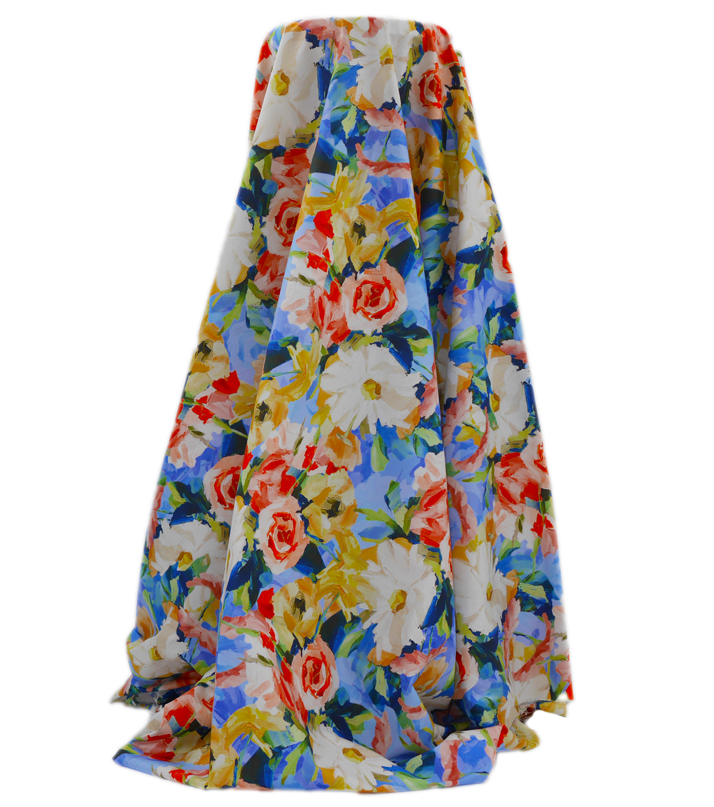 DIGITAL PRINTED COTTON POPLIN $14.00P/M - Meadow Watercolour - The Fabric Shop