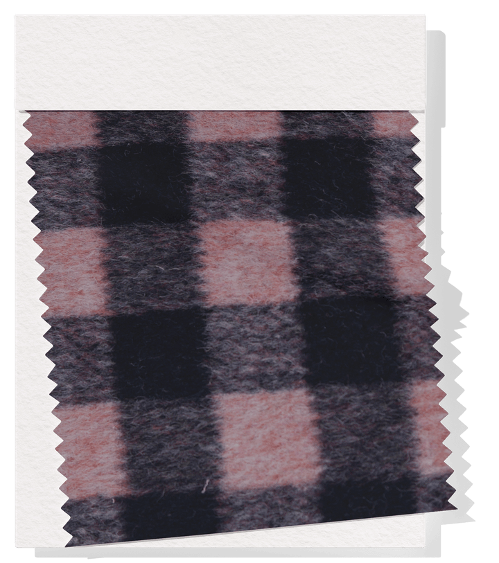 DOUBLE FACED CHECK WOOL $24.00P/M - Blush Buffalo - The Fabric Shop