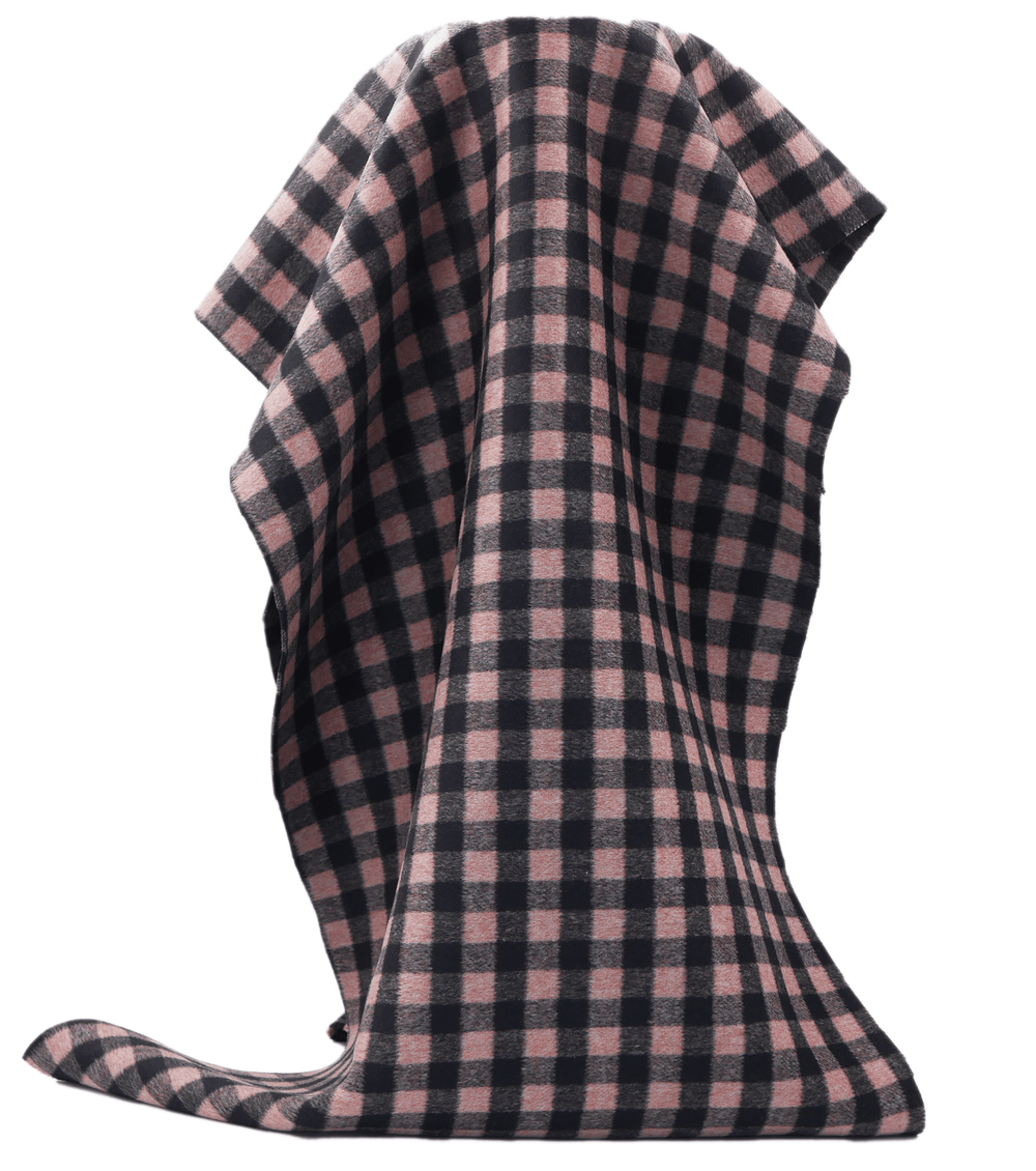 DOUBLE FACED CHECK WOOL $24.00P/M - Blush Buffalo - The Fabric Shop